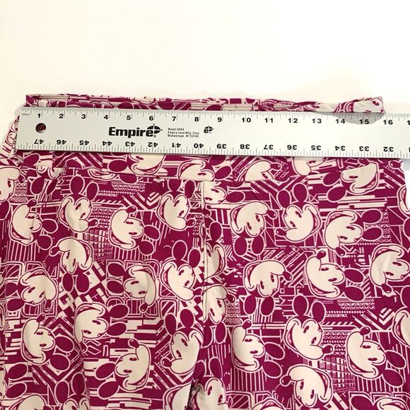 Lularoe Leggings Disney Mickey Mouse Women  Tall & Curvy Purple Fuschia Cartoon - Picture 5 of 8